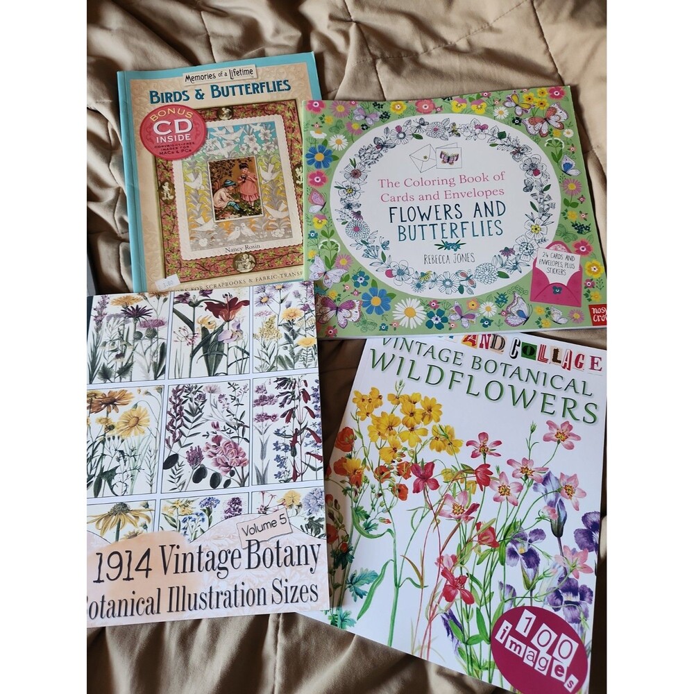 Vintage Botanical & Scrapbook Ephemera Lot – Cutouts, Cards, Junk Journal